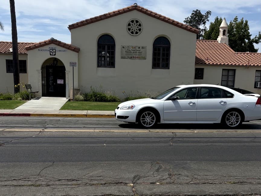 Placentia Senior Center across from In & Out Smog Check near Bradford Ave
